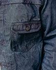 Mud and Natural Indigo Dyed Denim Jacket (MXGJ10024)