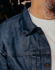 Mud and Natural Indigo Dyed Denim Jacket (MXGJ10024)