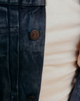 Mud and Natural Indigo Dyed Denim Jacket (MXGJ10024)