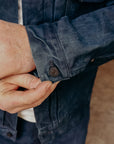 Mud and Natural Indigo Dyed Denim Jacket (MXGJ10024)