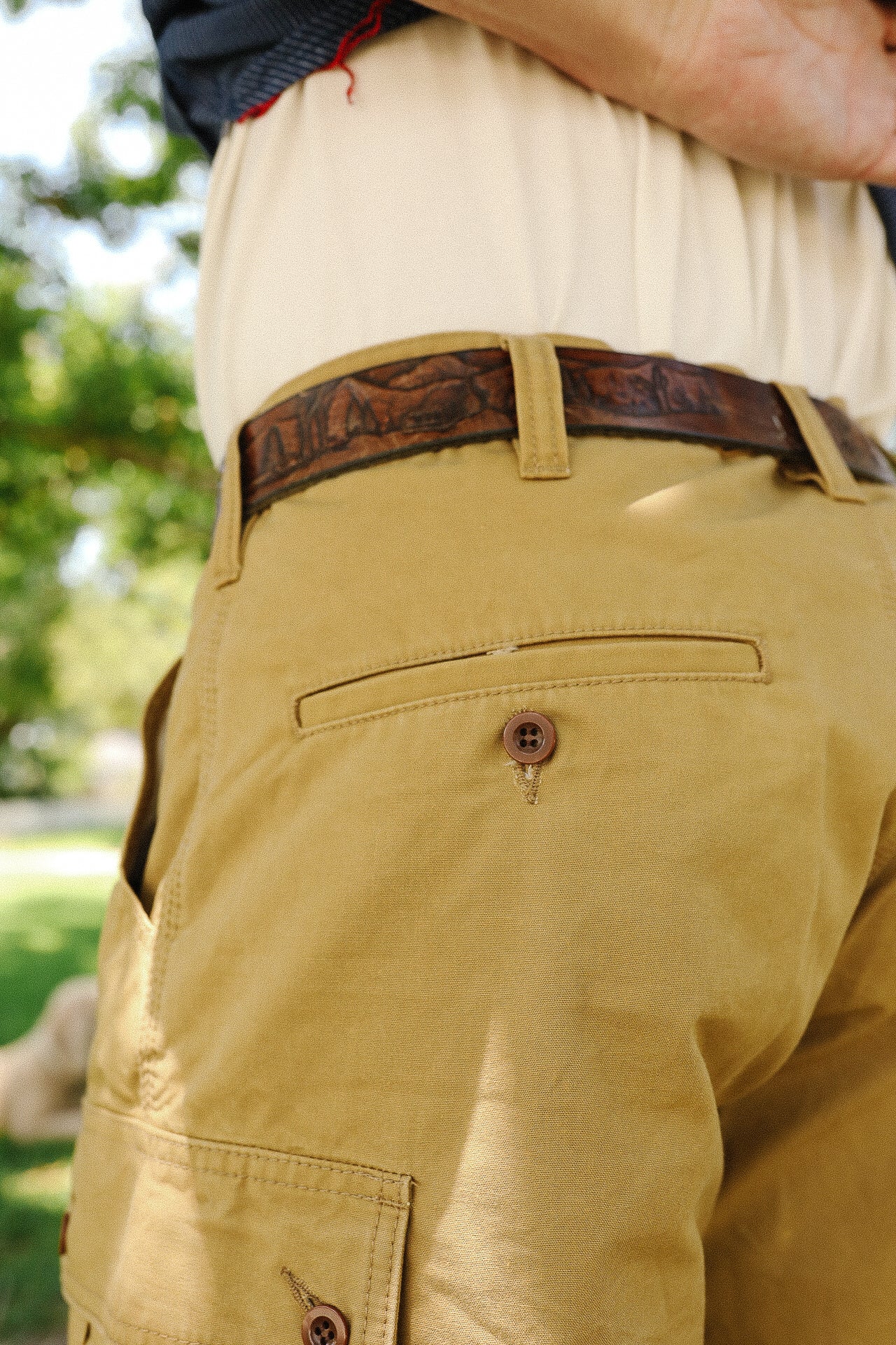 9oz Canvas Military Cargo Shorts - Beige IH-740-BEI