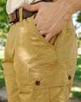 9oz Canvas Military Cargo Shorts - Beige IH-740-BEI