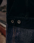 14oz Selvedge Denim Modified Type III Jacket - Indigo Overdyed Black IH-526-142OD