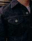 14oz Selvedge Denim Modified Type III Jacket - Indigo Overdyed Black IH-526-142OD