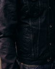 14oz Selvedge Denim Modified Type III Jacket - Indigo Overdyed Black IH-526-142OD