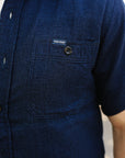 5oz Double Gauze Short Sleeved Work Shirt - Indigo IHSH-417-IND