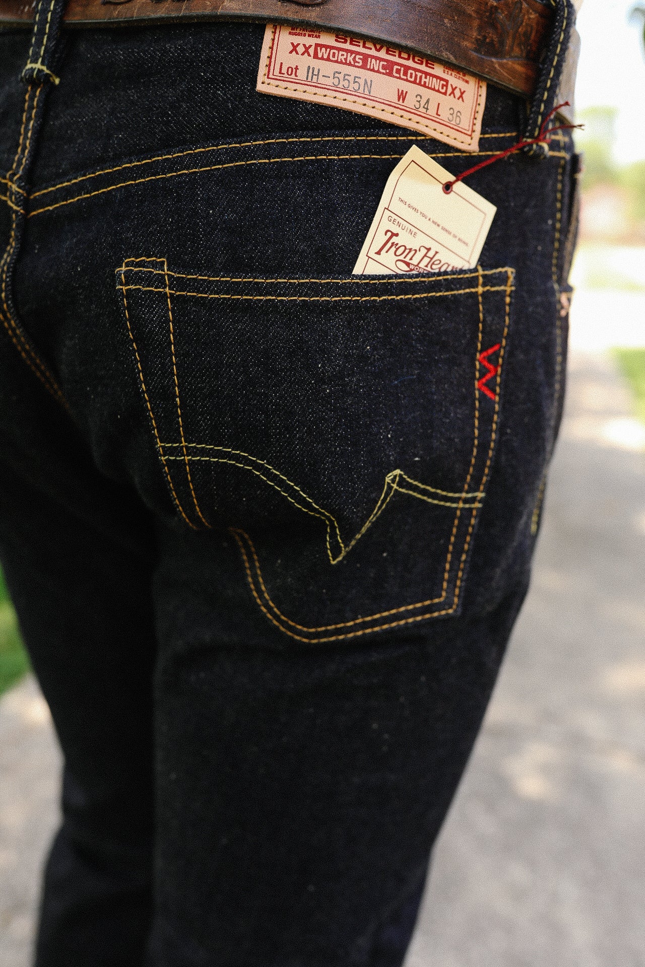 17oz Selvedge Denim Super Slim Cut Jeans - Natural Indigo IH-555N