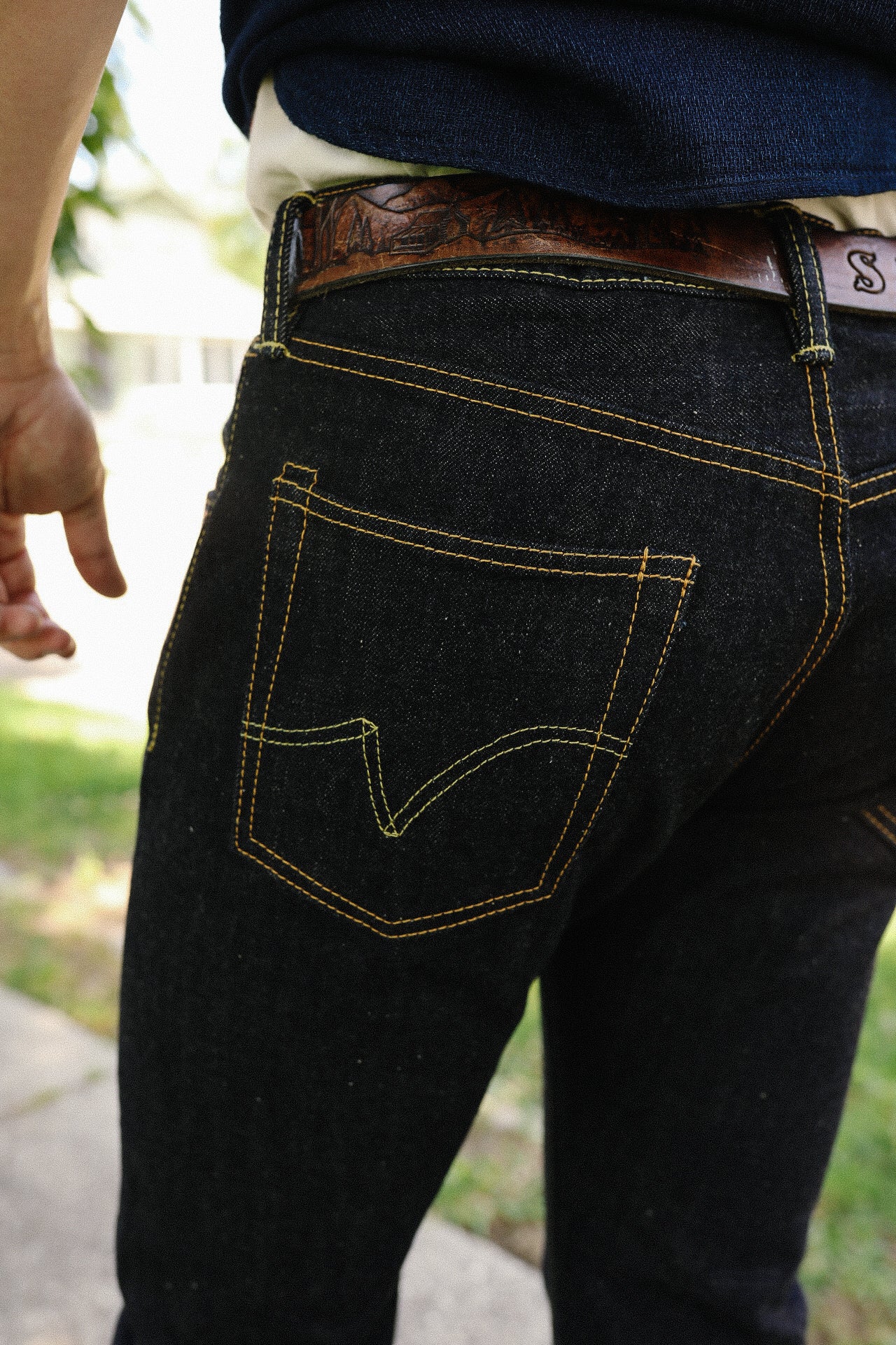 17oz Selvedge Denim Super Slim Cut Jeans - Natural Indigo IH-555N