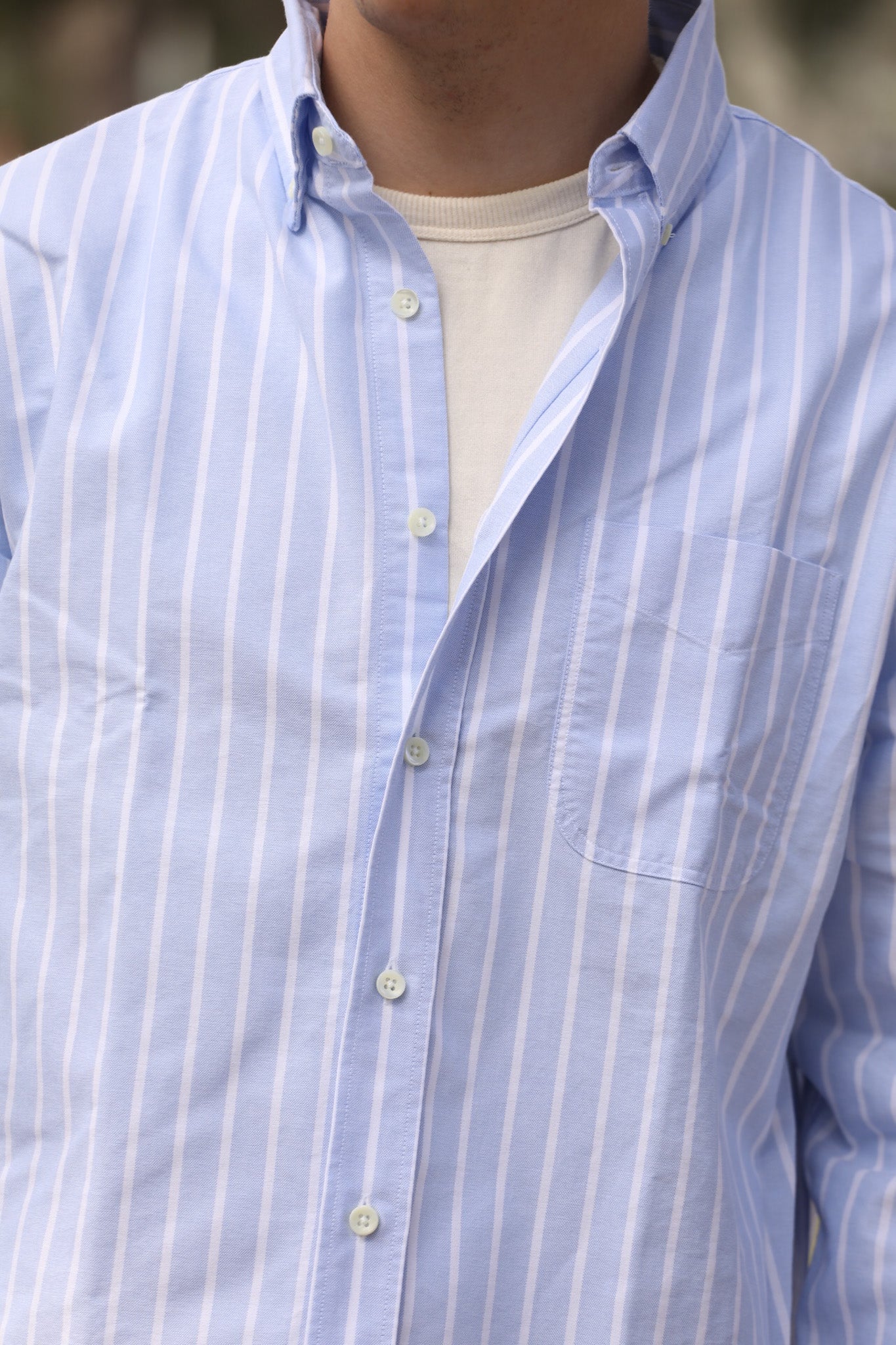 Big Oxford - Blue Banker Stripe