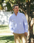 Big Oxford - Blue Banker Stripe