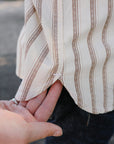 Calico Short Sleeve- Brown Stripe