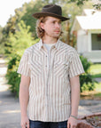 Calico Short Sleeve- Brown Stripe