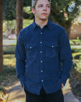 Heavyweight Corduroy Western- Navy