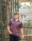 "NARAHIRA" Snake Pattern Shirt - Red (HSA25-01)
