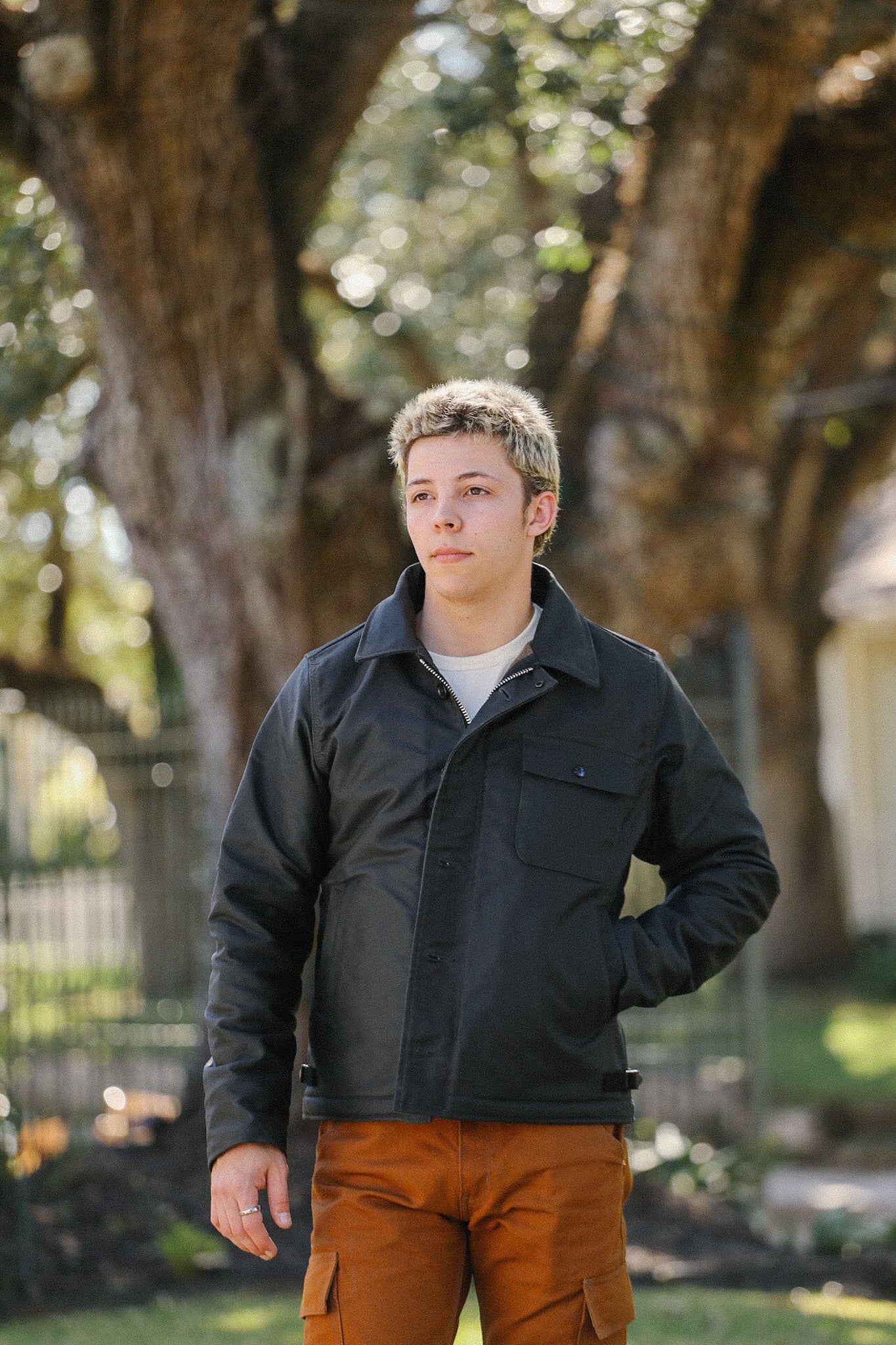 Oiled Whipcord A2 Deck Jacket - Black IHM-45-BLK – Iron Shop