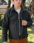 Oiled Whipcord A2 Deck Jacket - Black IHM-45-BLK
