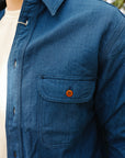 "ASAGI HBT" Natural Indigo Shirt (SSS25-AHB)