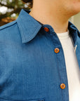 "ASAGI HBT" Natural Indigo Shirt (SSS25-AHB)