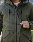 8oz Sateen/Primaloft® Winter Parka Jacket - Olive IHJ-154-OLV