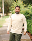 11oz Cotton Knit Crew Neck Sweater- Cream IHTL-1501-CRM
