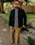 14oz Broken Twill Selvedge Denim Work Jacket - Indigo Overdyed Black