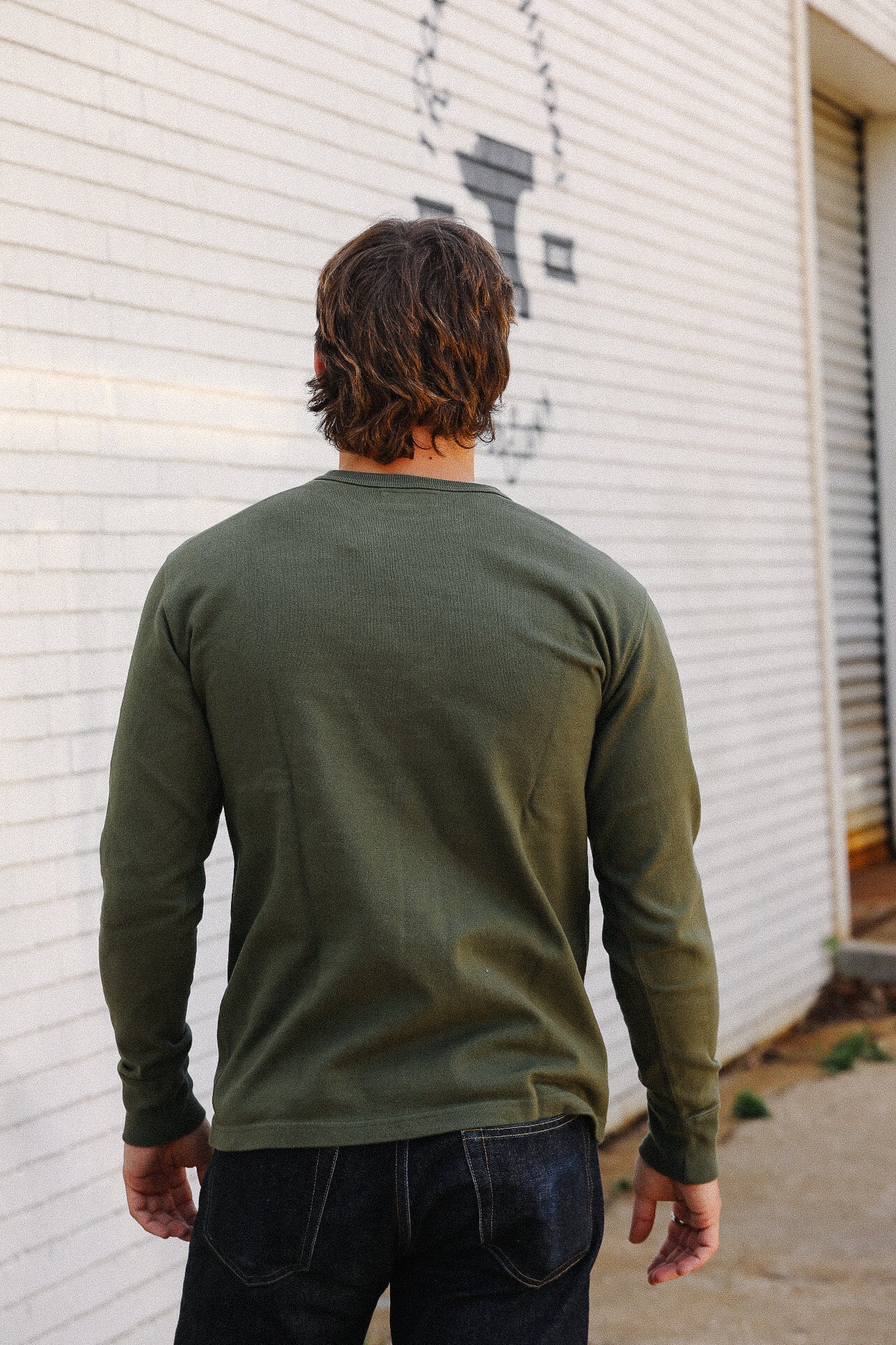 11oz Cotton Knit Crew Neck Sweater-Olive IHTL-1501-OLV