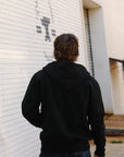 14oz Ultra Heavyweight Loopwheel Cotton Zip Up Hoodie - Black IHSW-10-BLK
