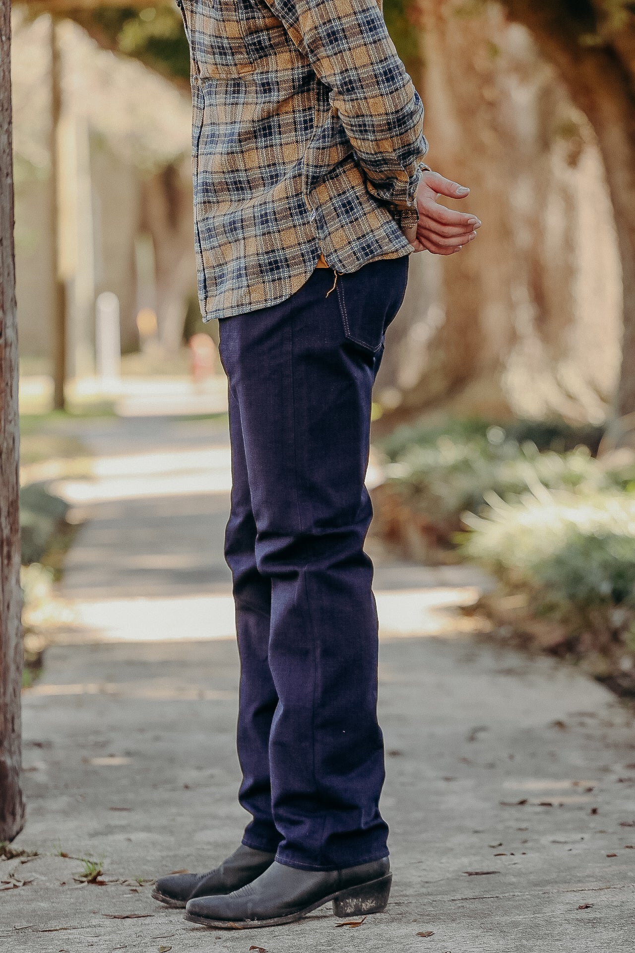 Heavy Duck Cloth Regular Straight Chino- Double Indigo (1176