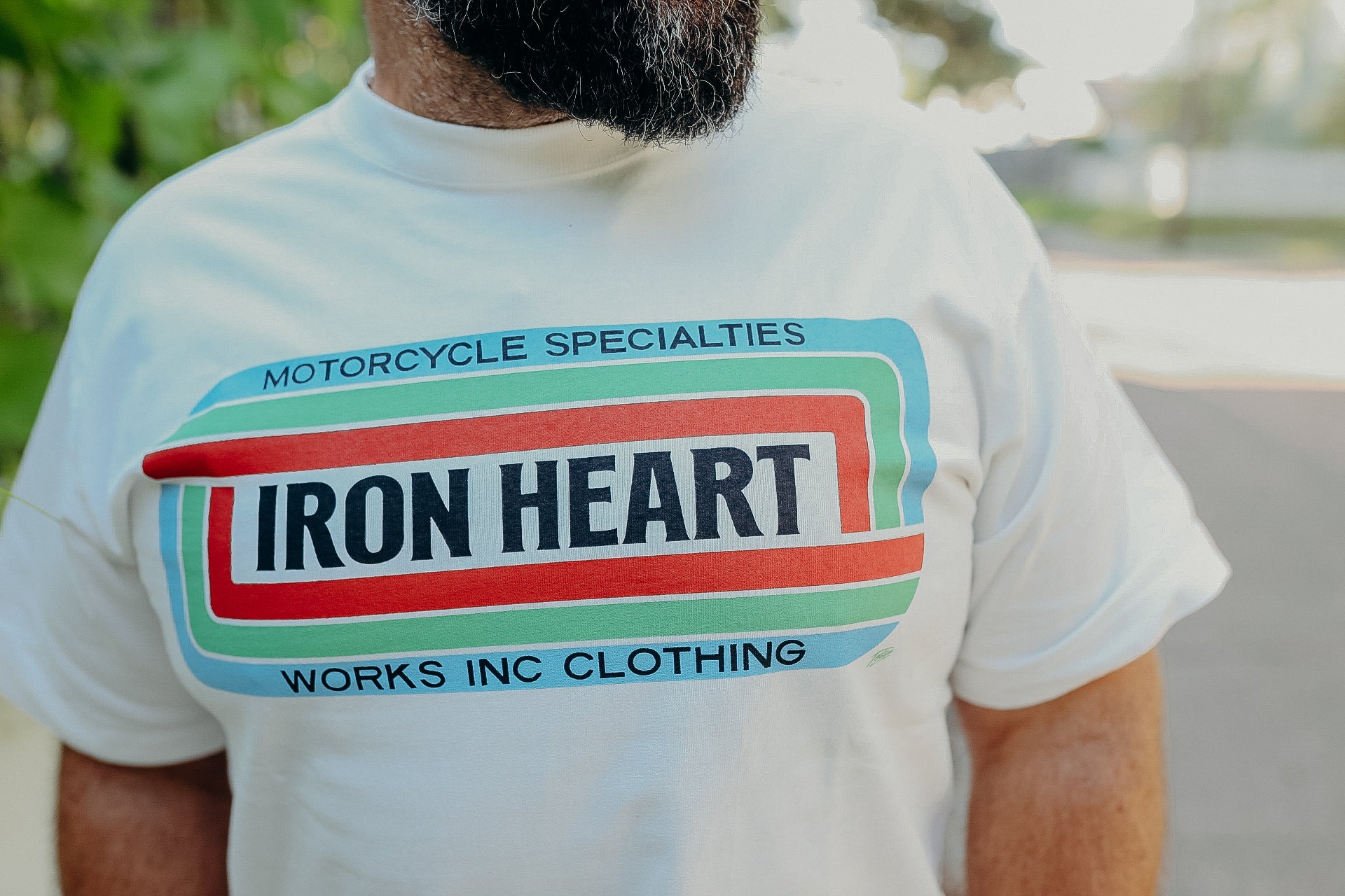 7.5oz Printed Loopwheel Crew Neck T-Shirt - White IHT-2405-WHT