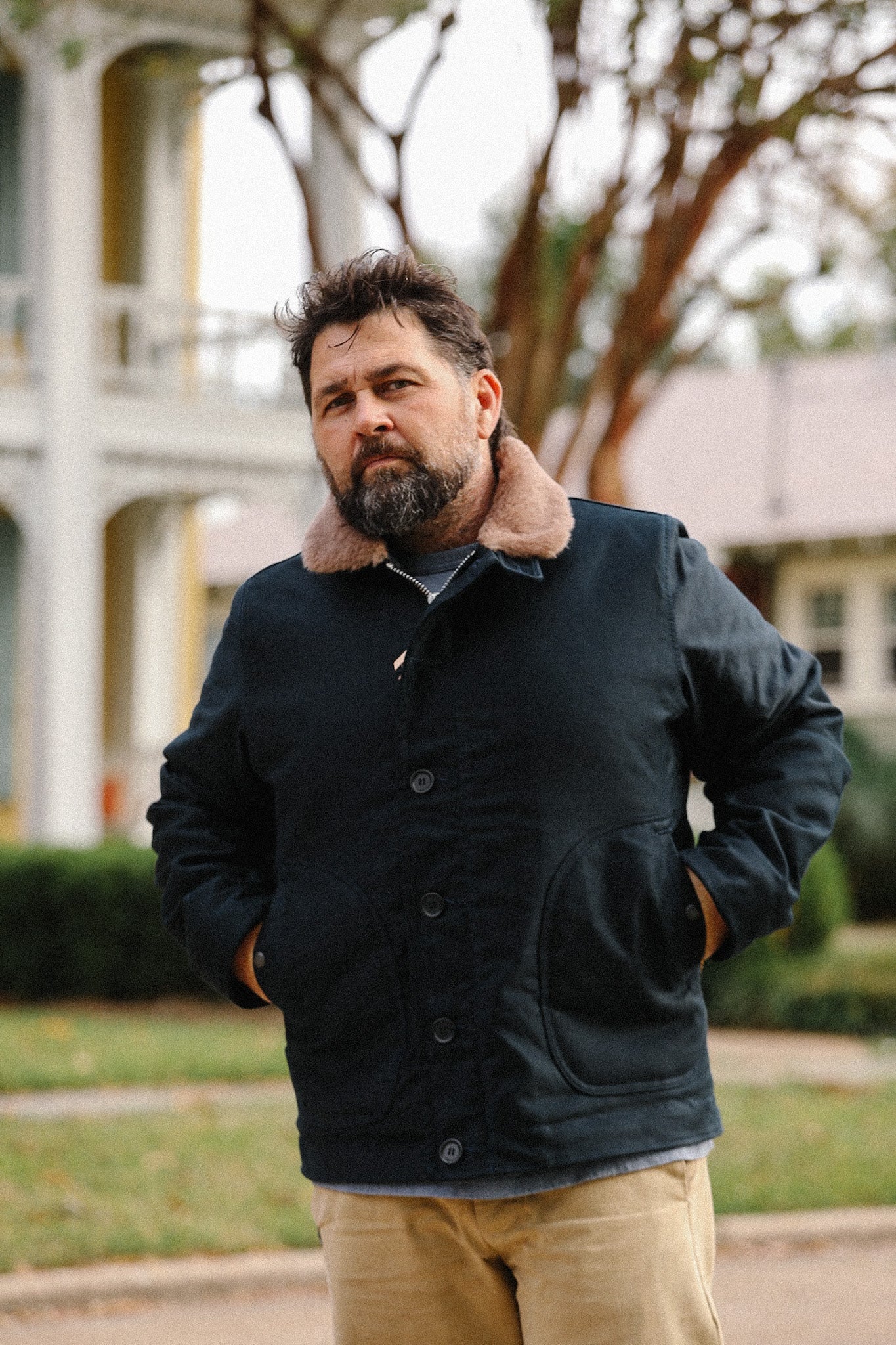 IHM-35-NAVY N1 Deck Jacket - Navy Whipcord – Iron Shop Provisions