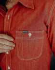 10oz Organic Chambray Work Shirt - Red