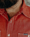 10oz Organic Chambray Work Shirt - Red