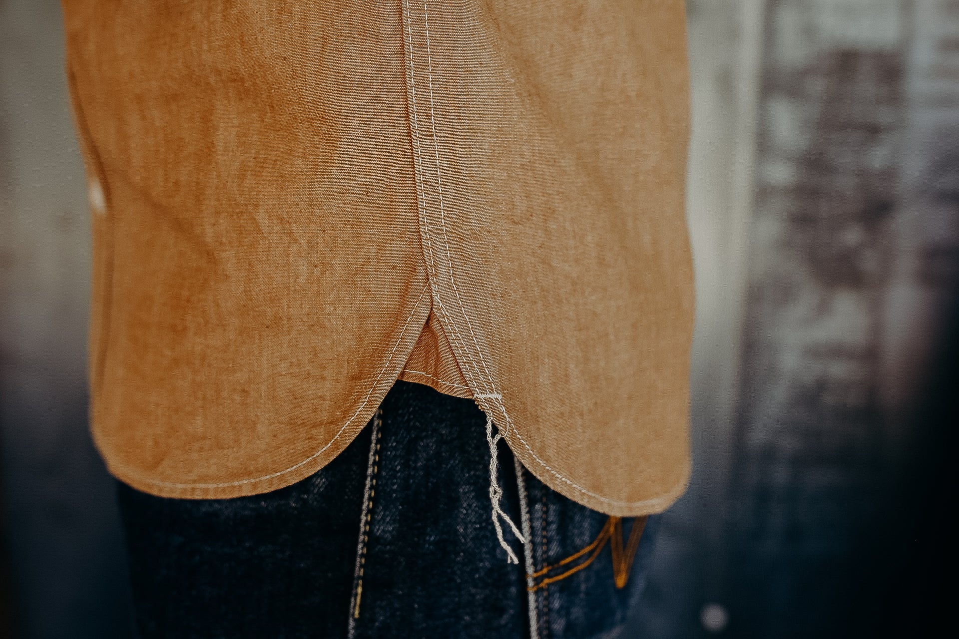 10oz Organic Chambray Work Shirt - Mocha IHSH-363-MOC
