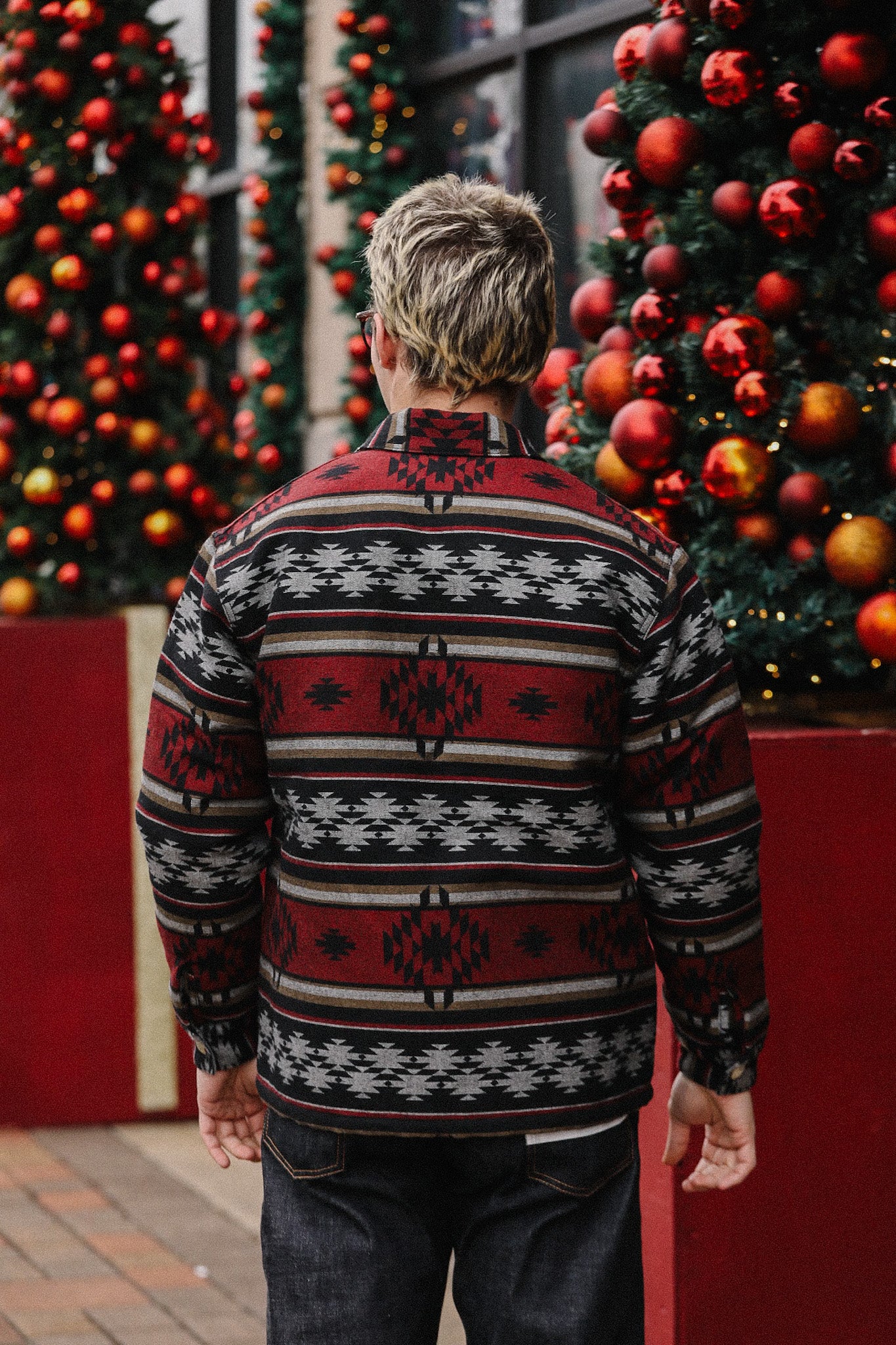SC15827- Native American Jacquard Wool/Cotton Padded Work Jacket
