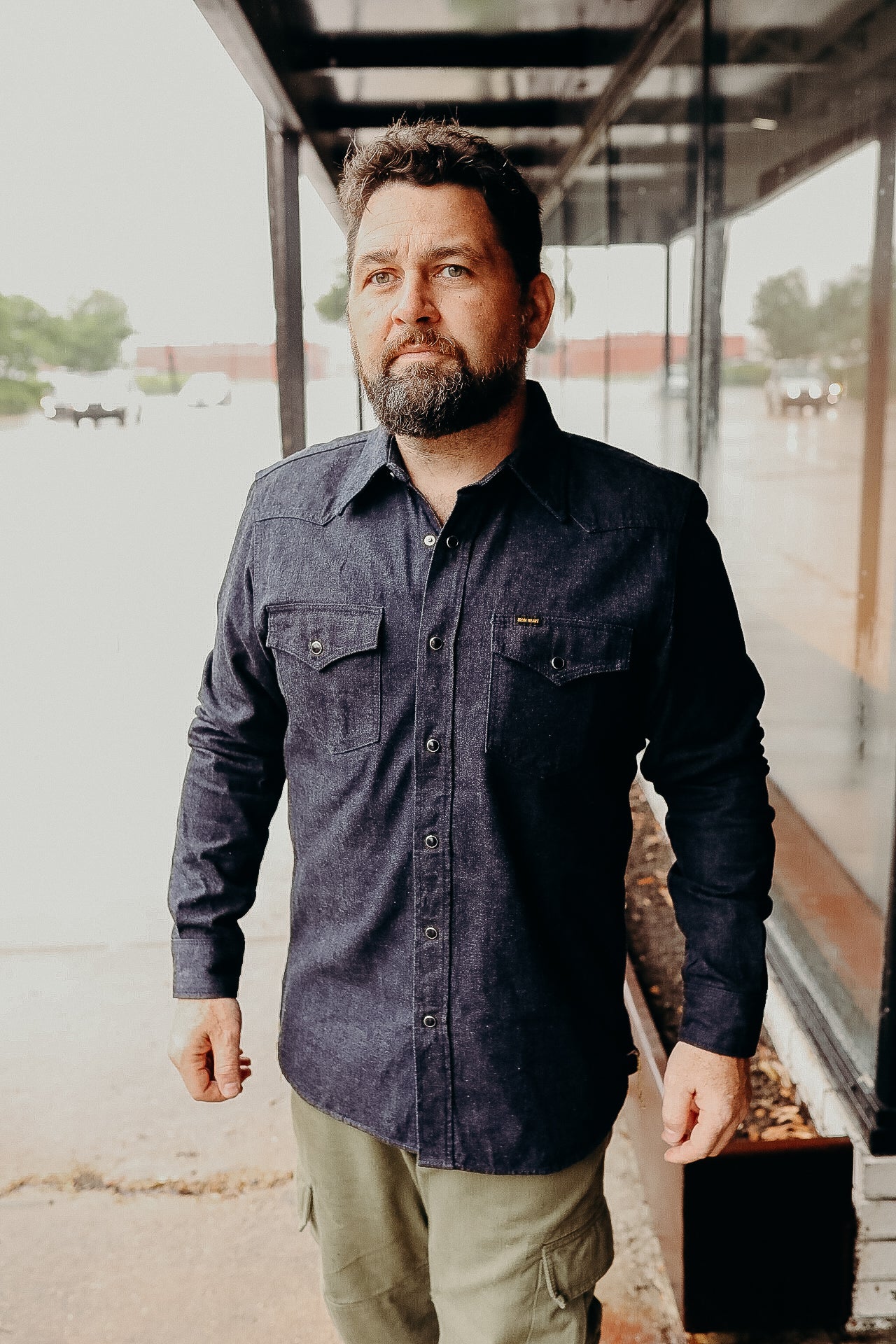 10oz Selvedge Denim Western Shirt - Indigo