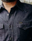 10oz Selvedge Denim Western Shirt - Indigo