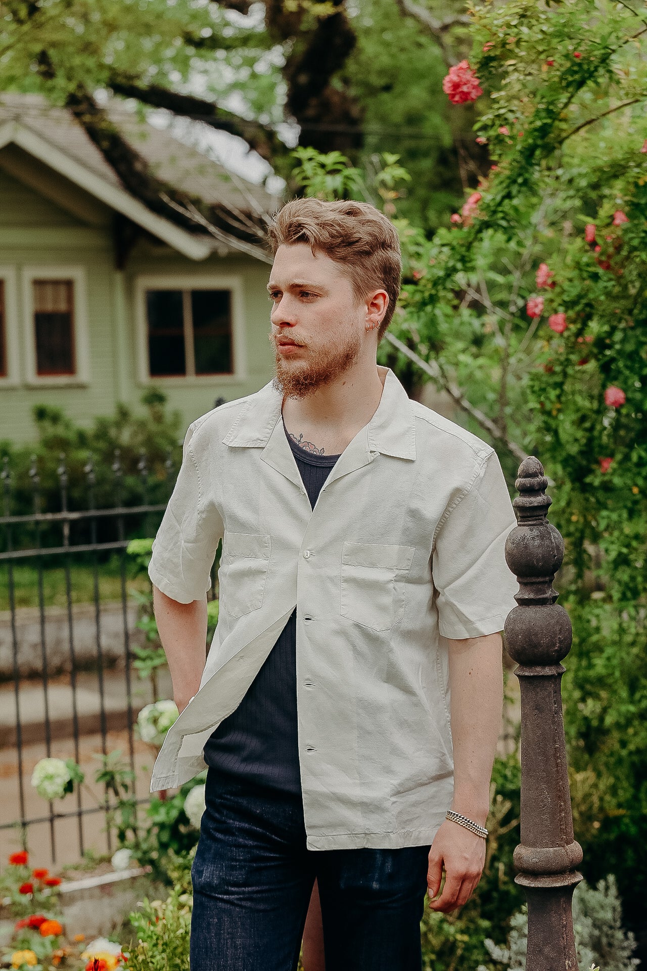 West Linen Shirt - Bone