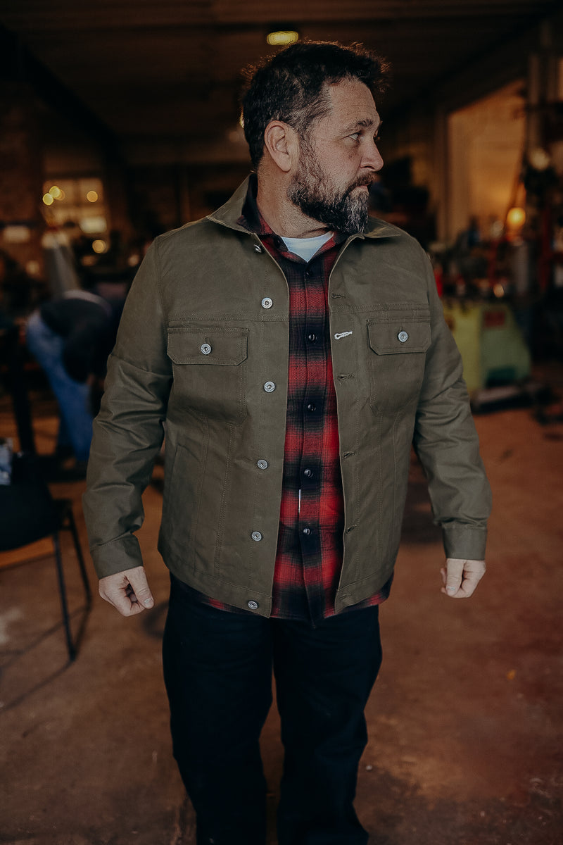 Cruiser Jacket Dry Wax Canvas- Olive – Iron Shop Provisions