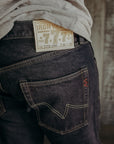 21oz 777 Selvedge Denim Slim Tapered Cut Jeans - Indigo Overdyed Black IH-777S-21od