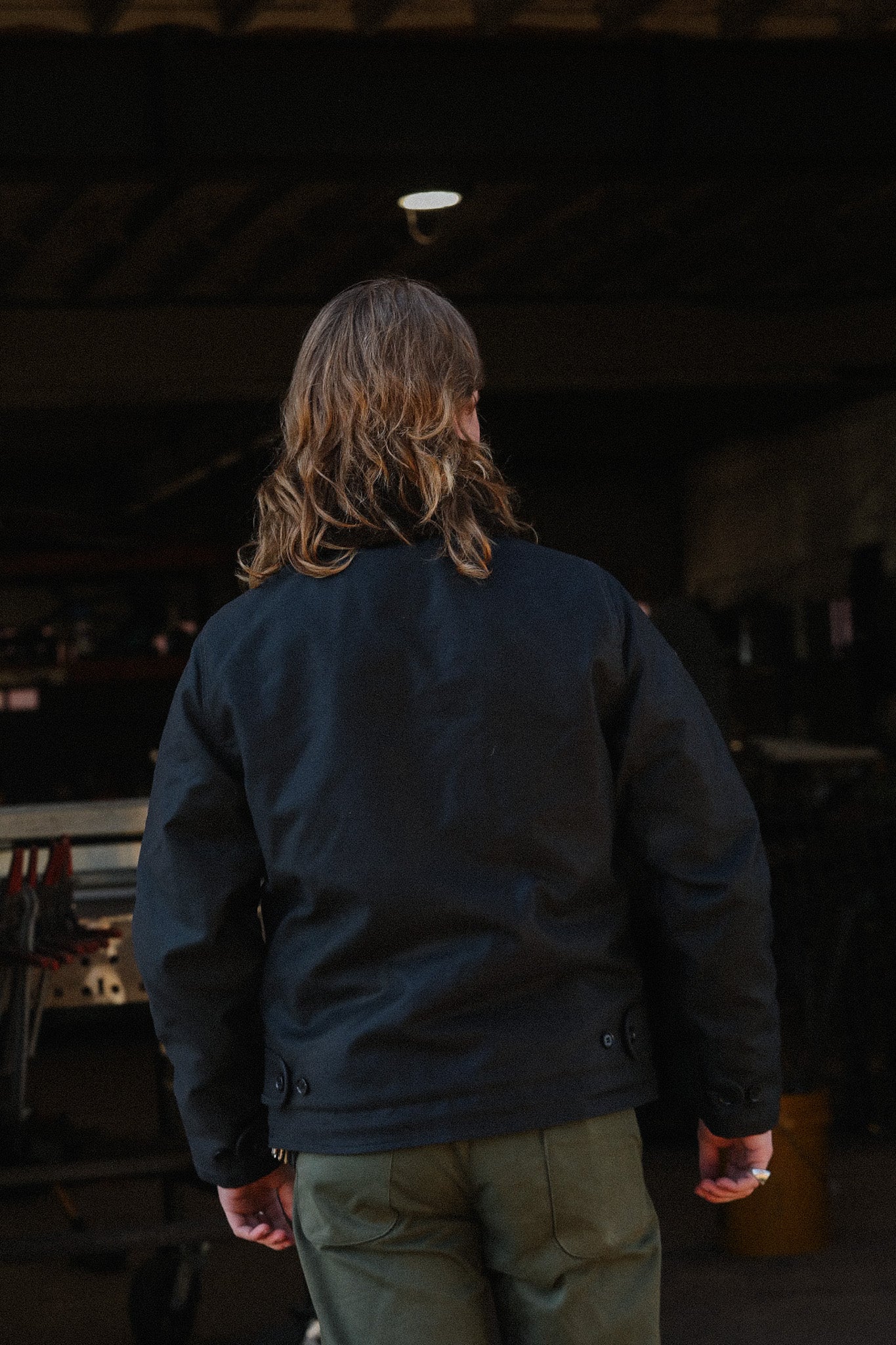 IHM-37-BLK Oiled Whipcord N1 Deck Jacket - Black – Iron Shop