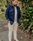 10oz Selvedge Denim Western Shirt - Indigo Overdyed Blue