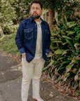10oz Selvedge Denim Western Shirt - Indigo Overdyed Blue