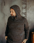 Nova Hoody- charcoal alpaca indigo cotton