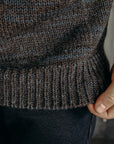 Nova Hoody- charcoal alpaca indigo cotton