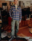 Flannel Work Shirt- Navy Slub