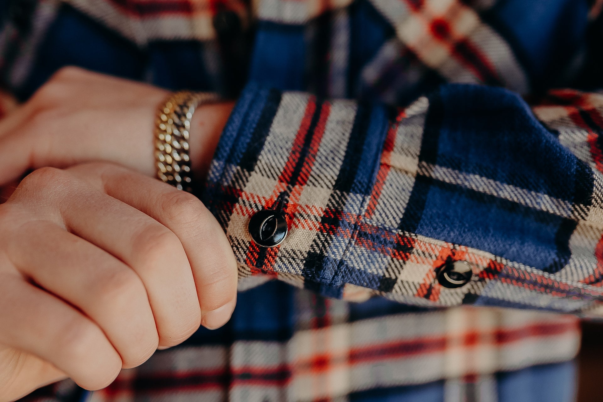 Flannel Work Shirt- Navy Slub