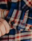 Flannel Work Shirt- Navy Slub