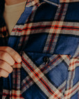 Flannel Work Shirt- Navy Slub