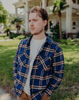 Flannel Work Shirt- Navy Slub