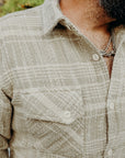Crosscut Flannel -Alabaster Jacquard